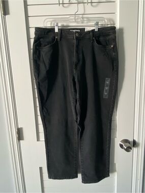 Sonoma Vintage Style Jeans Black High Rise Straight Leg New Size 16S
